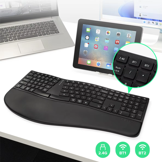 Klawiatura ergonomiczna Delux GM909 bezprzewodowa