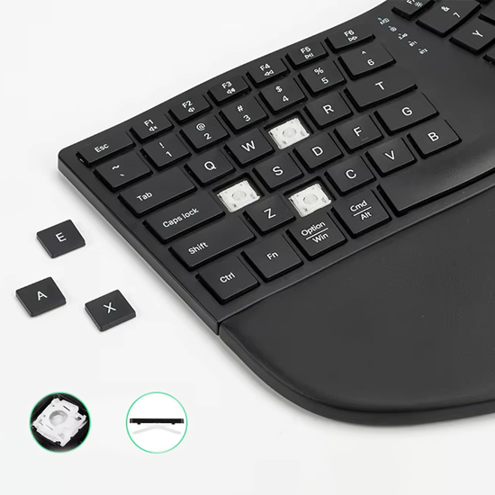 Klawiatura ergonomiczna Delux GM909 przełączniki