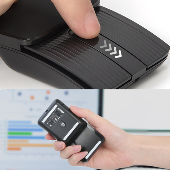 Ergonomiczna mysz pionowa DELUX M618PD podpórka