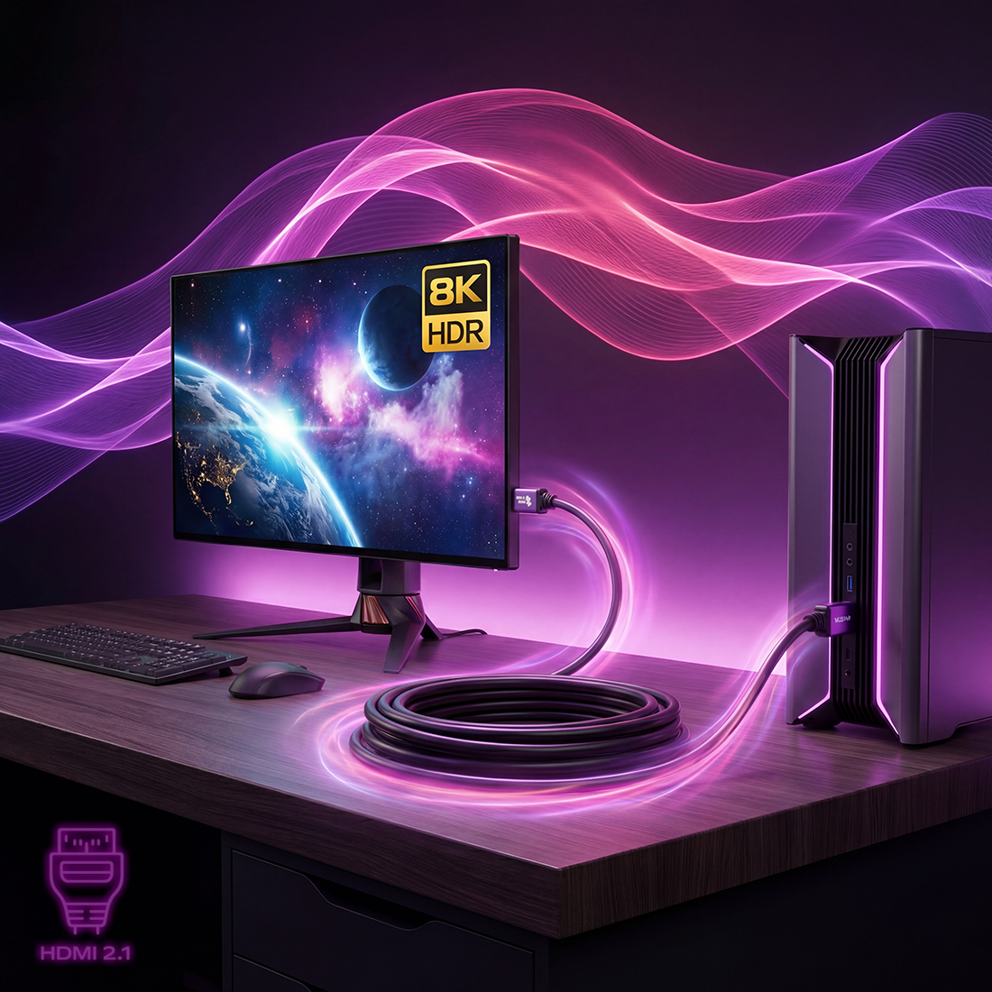 >Kabel UHS HDMI 2.1 8K Spacetronik KH21_SPR075 standard 2.1