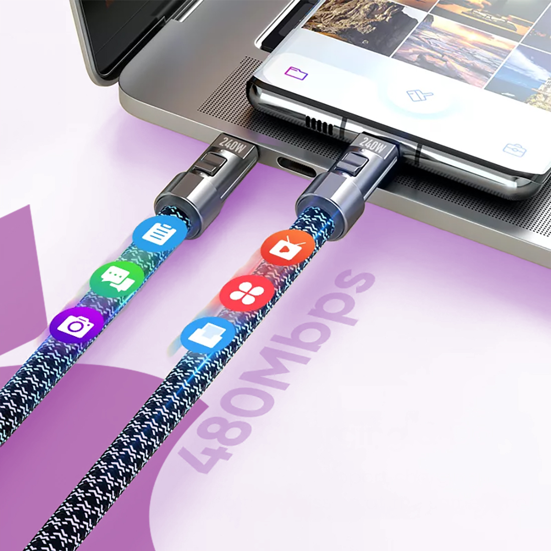 Kabel USB-C Spacetronik KU07_SPC003BW dane