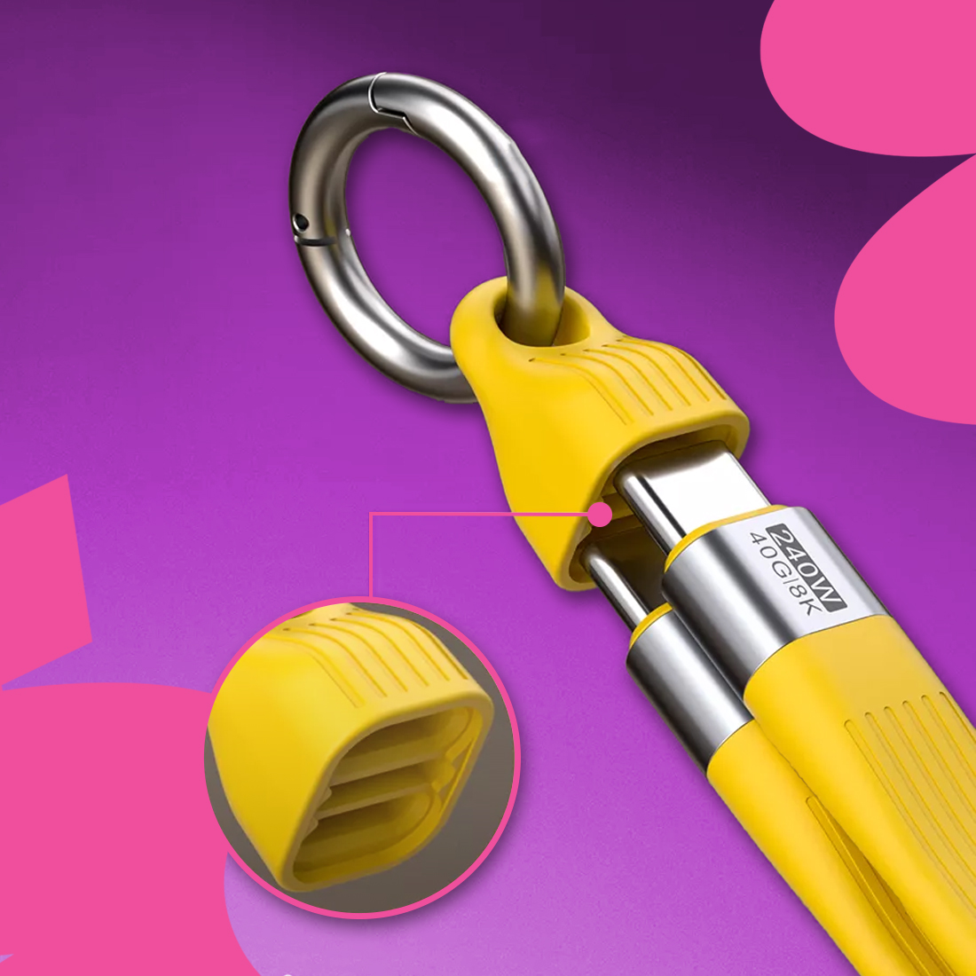 Kabel USB-C Spacetronik KU08_SPC001B trwałość
