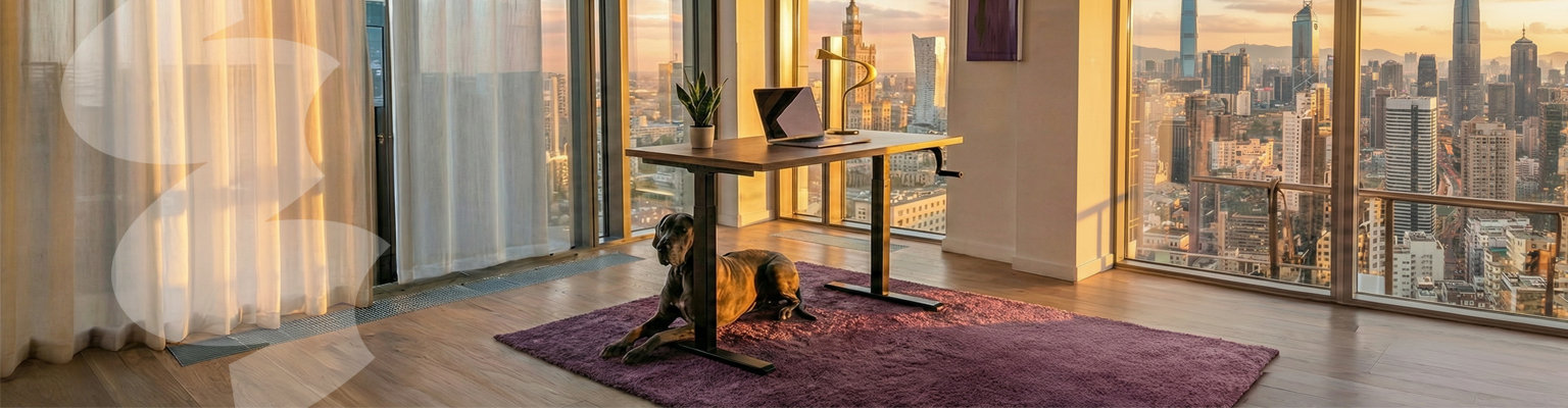 Stelaż biurkowy na korbkę Spacetronik SPE-114MB