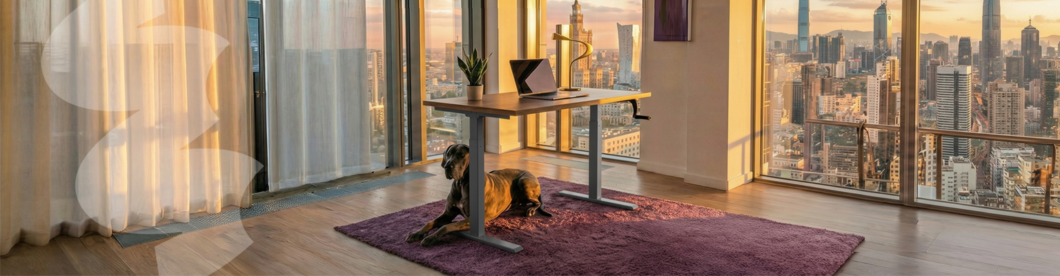 Stelaż biurkowy na korbkę Spacetronik SPE-114MG