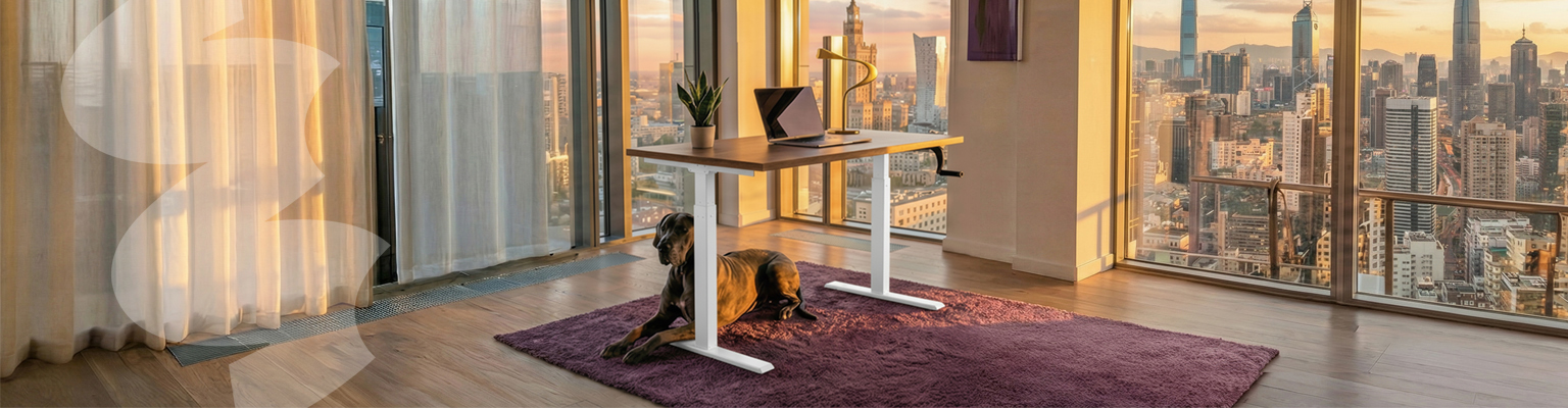 Stelaż biurkowy na korbkę Spacetronik SPE-114MW