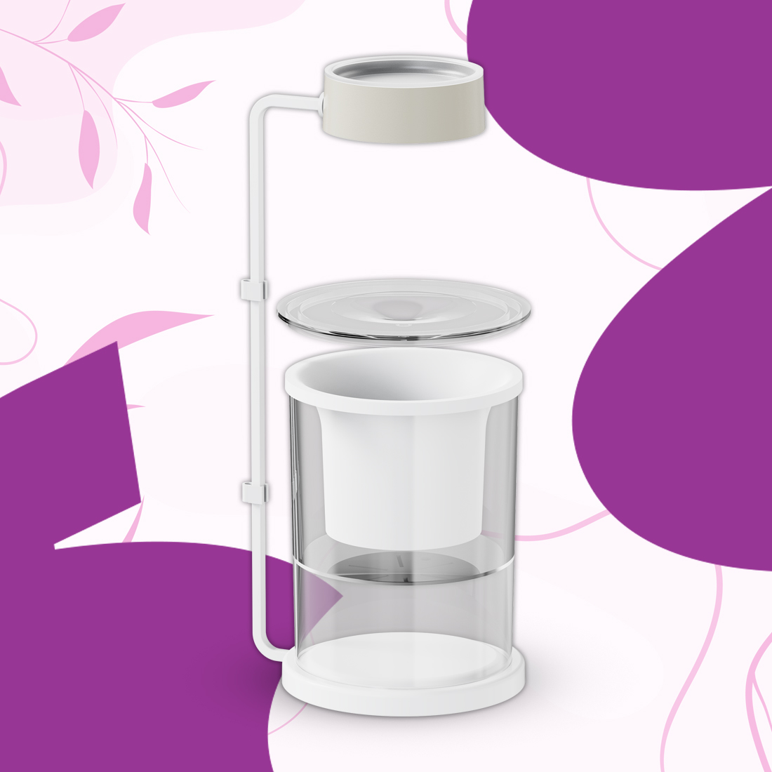 mini ogródek domowy, system do uprawy roślin w domu, aromaterapia ogródek, rośliny doniczkowe z oświetleniem, ogród LED, hydroponika w mieszkaniu, system do ziół, ogrodnictwo wewnętrzne