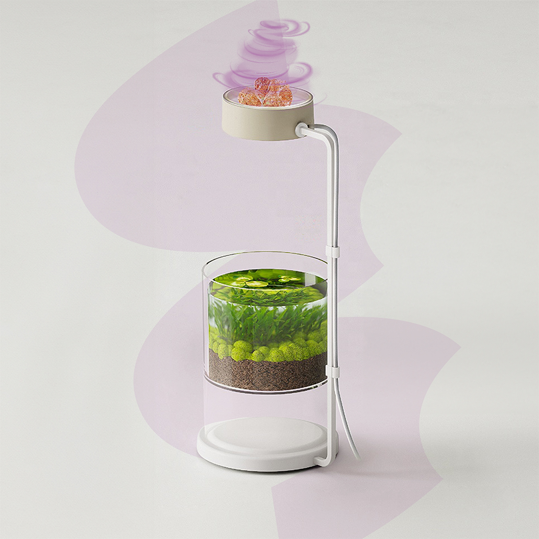 mini ogródek domowy, system do uprawy roślin w domu, aromaterapia ogródek, rośliny doniczkowe z oświetleniem, ogród LED, hydroponika w mieszkaniu, system do ziół, ogrodnictwo wewnętrzne