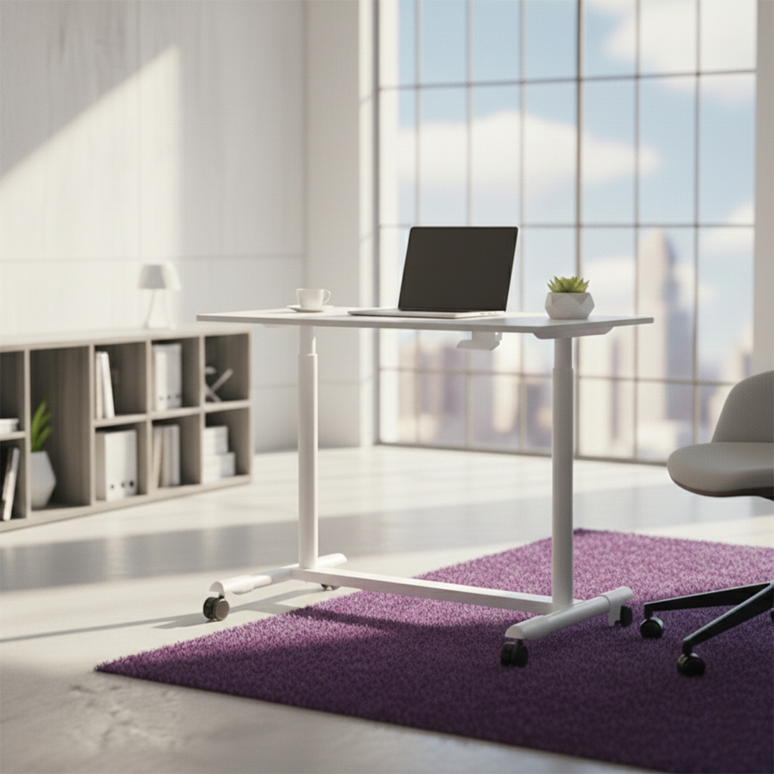 stolik z regulowaną wysokością SPR-BUDDY-04 wytrzymała konstrukcja