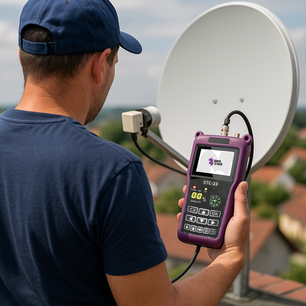 Miernik Combo SAT Finder Spacetronik STC-23 obsługa