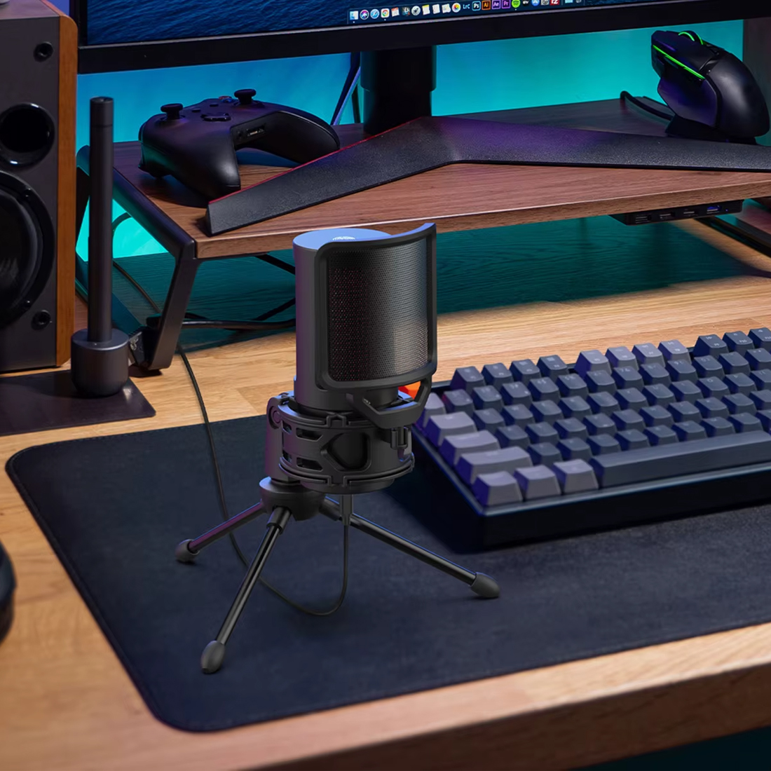 Mikrofon streamingowy Spacetronik SPU-WM40 montaż