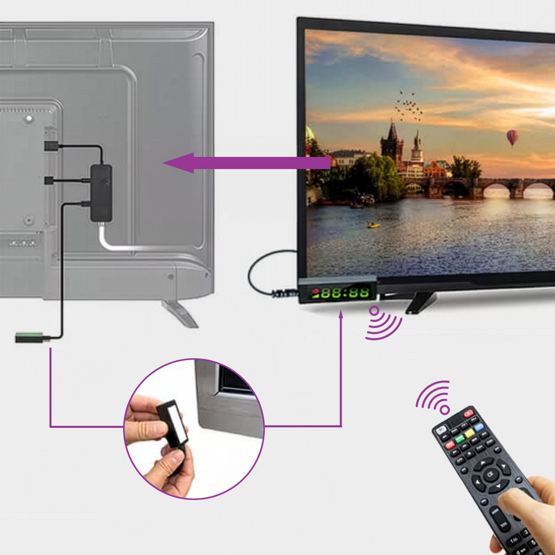 Tuner DVB-T2 Spacetronik U8 Mini player