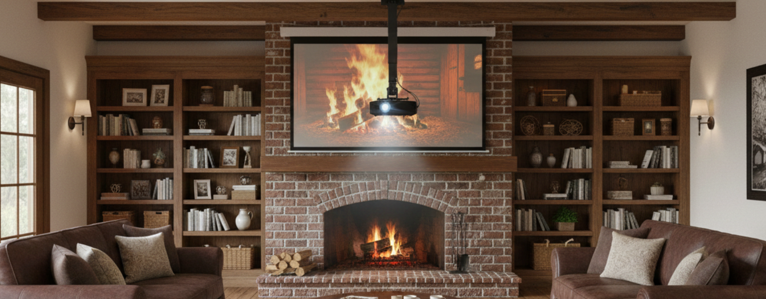 ekran projekcyjny ramowy Spacetronik PRS-F04 rozmiar do wyboru i uchwyt do projektora SPA-P01 kolor do wyboru zestaw