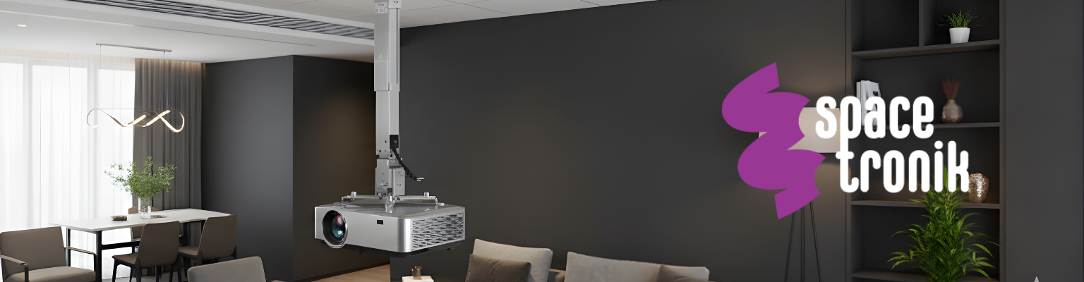 Uchwyt sufitowo-ścienny do projektora Spacetronik SPA-P01S srebrny