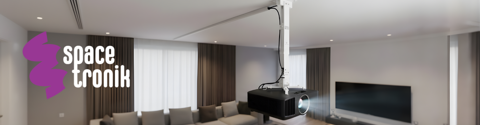 Uchwyt sufitowo-ścienny do projektora Spacetronik SPA-P01W biały