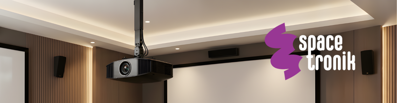 Uchwyt sufitowo-ścienny do projektora Spacetronik SPA-P01B czarny