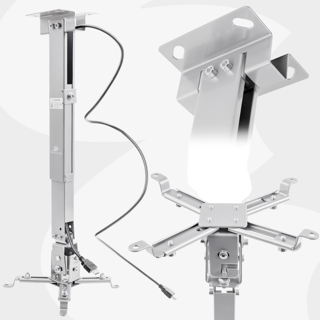 Uchwyt sufitowo-ścienny do projektora Spacetronik SPA-P01W biały