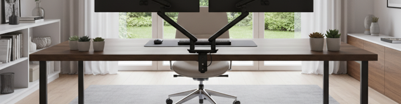 SPAF120B — podwójny uchwyt do monitorów