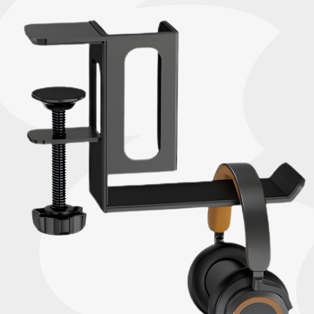 Stalowy uchwyt podbiurkowy SPB-026B na laptopa montowany pod biurkiem