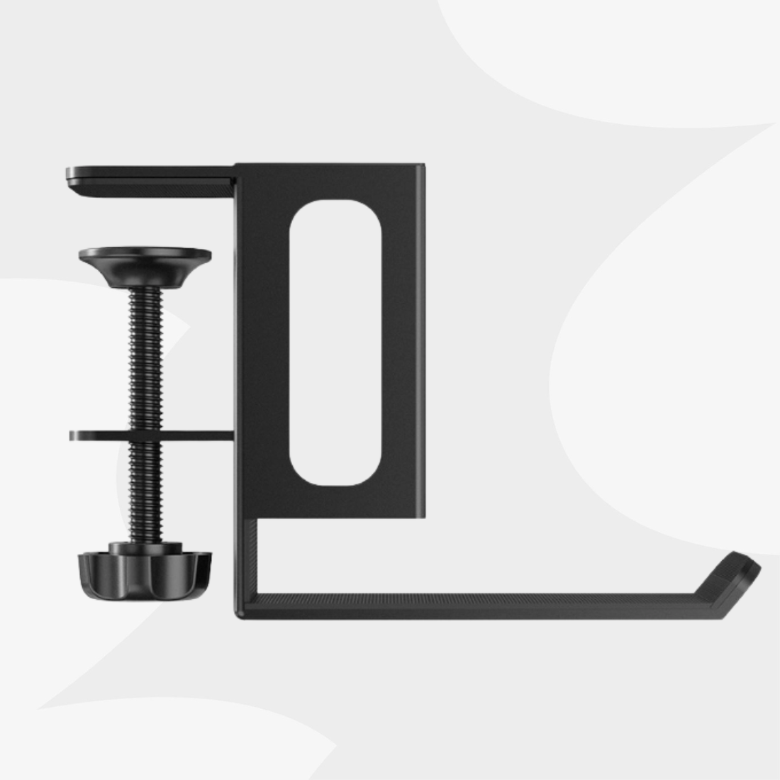 Uchwyt podbiurkowy 2w1 SPB-026B montowany do blatu za pomocą zacisku