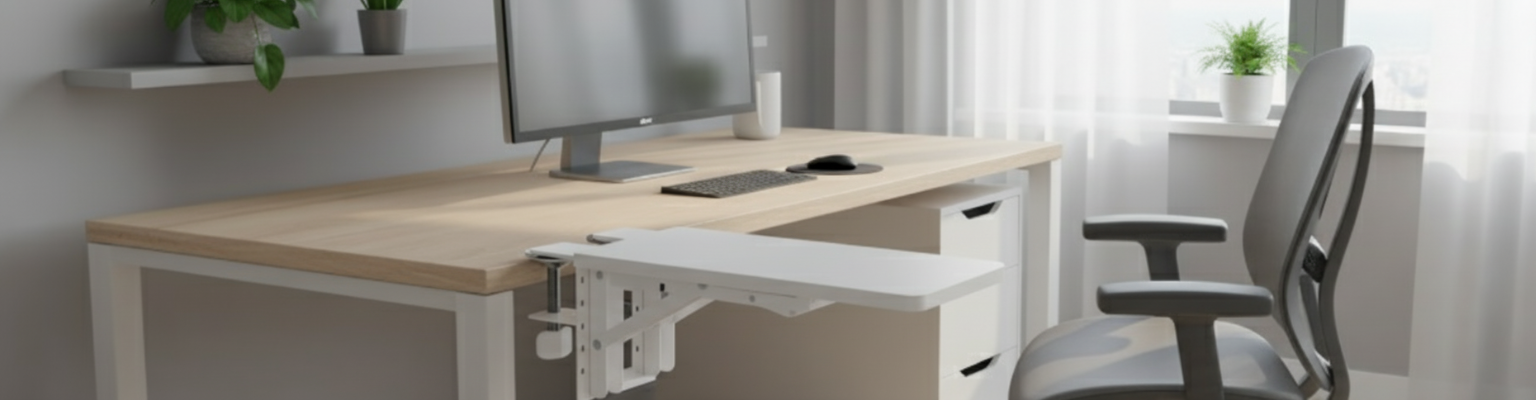 Podłokietnik do biurka SPB131W — stabilne wsparcie i więcej miejsca