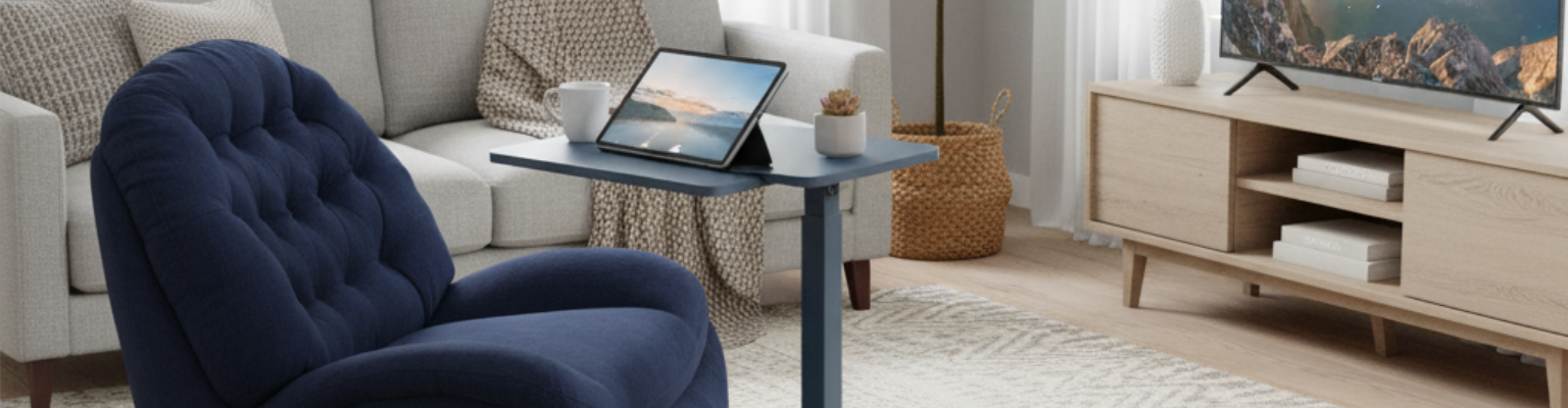 Zestaw: Fotel Spacetronik Flax 04M i stolik pomocniczy BUDDY 15-GNN