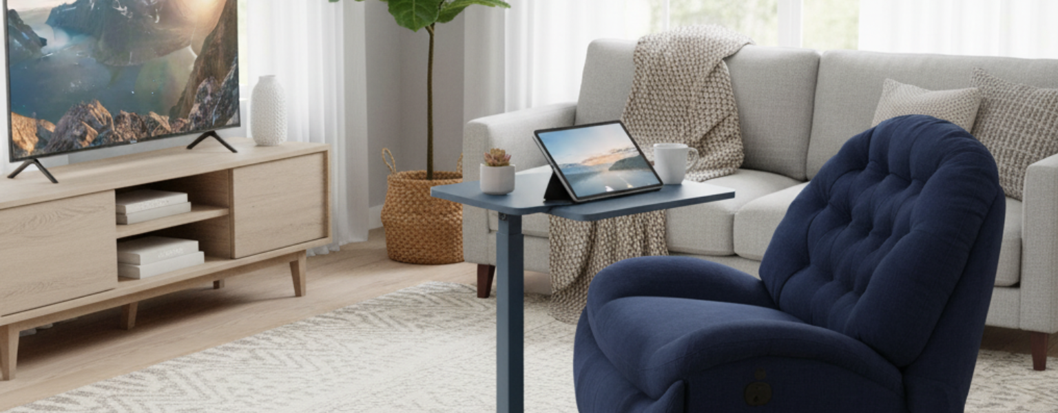 Zestaw: Flax 04M granatowy i BUDDY 15-GNN do relaksu i pracy