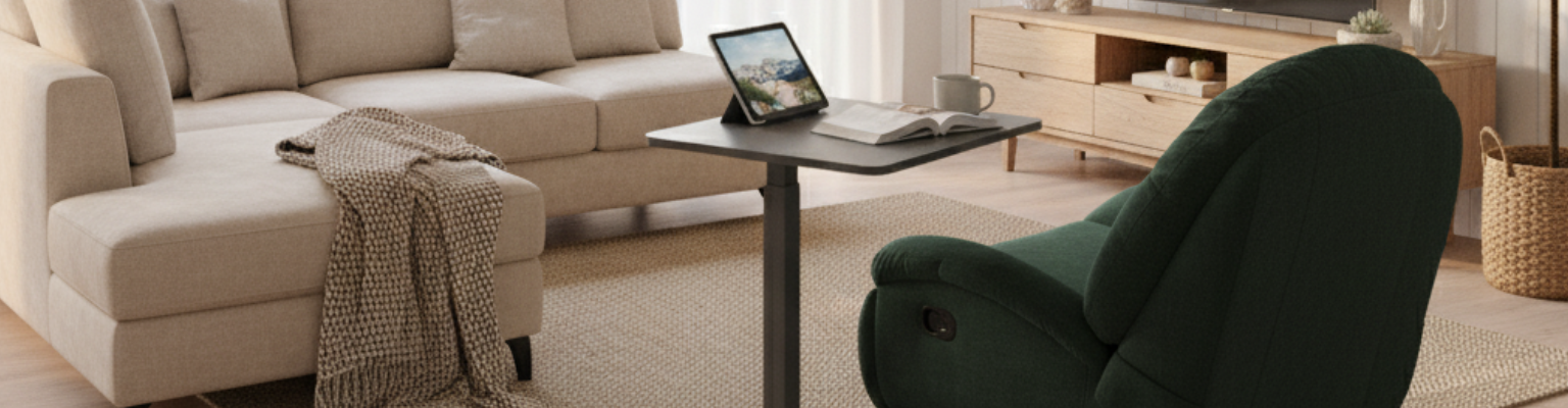 Zestaw: Fotel Spacetronik Flax 04M i stolik pomocniczy BUDDY 15-GBB