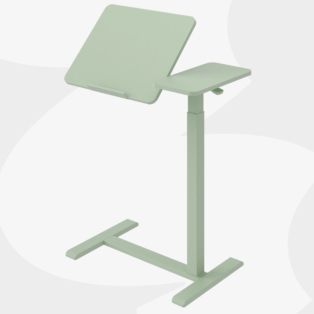 Stolik pomocniczy BUDDY 15-GJJ: 2 blaty, regulacja wysokości, podstawa H