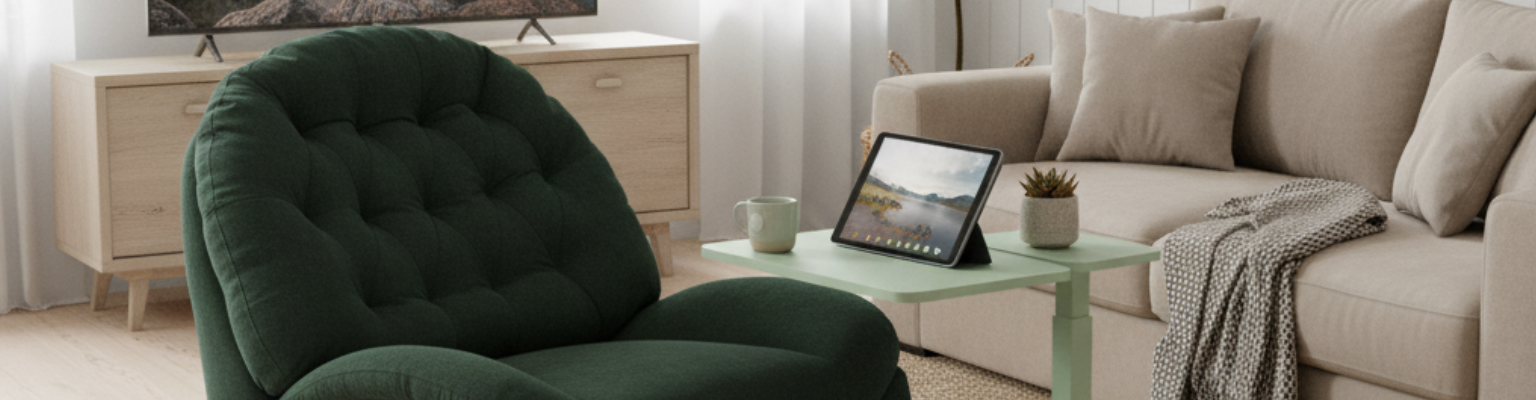 Zestaw: Fotel relaksacyjny Spacetronik Flax 04M i stolik pomocniczy BUDDY 15-GJJ