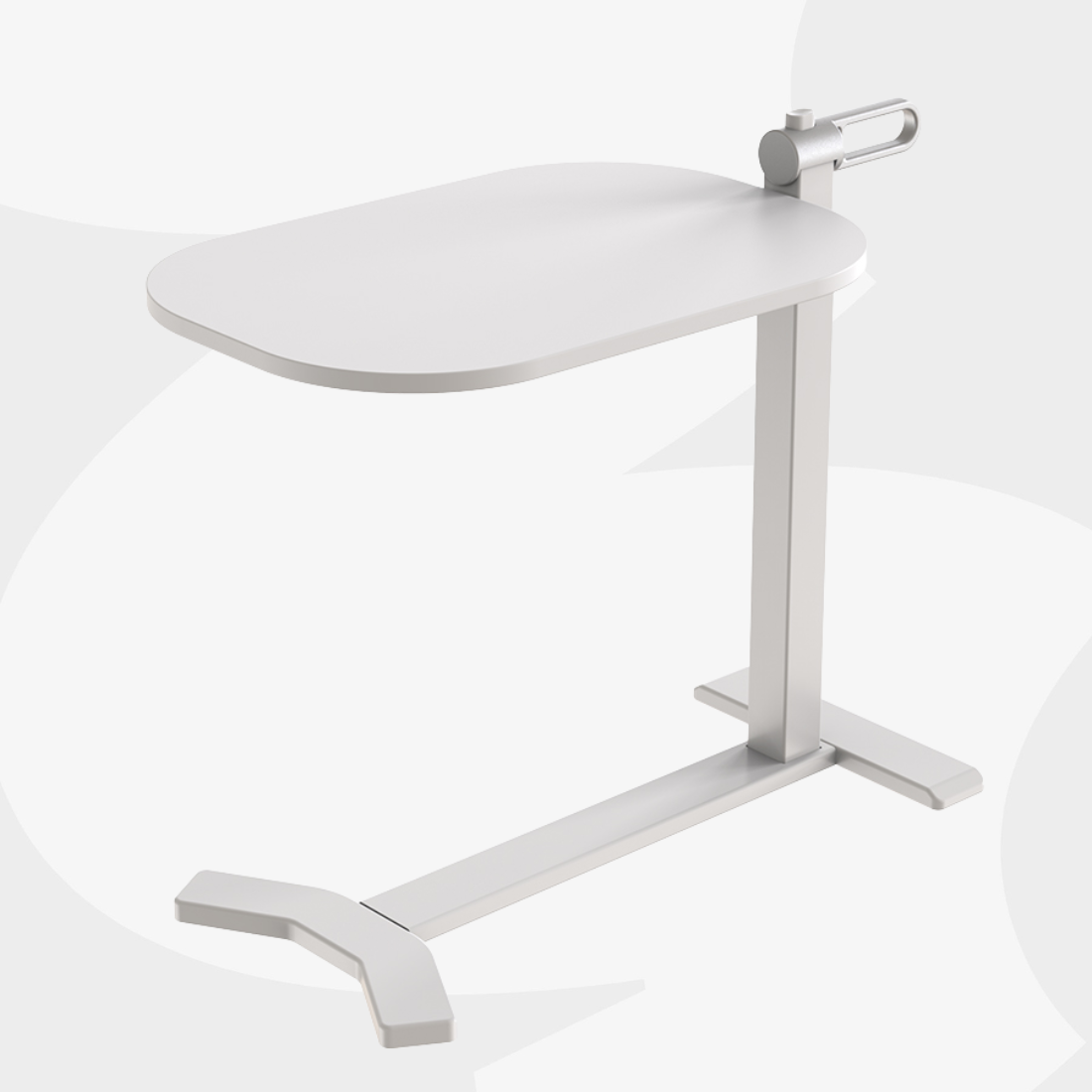 Stolik BUDDY 06 – regulowany, biały, blat 60×40 cm