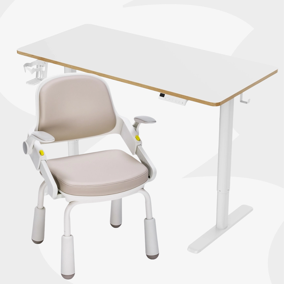 Zestaw biurko elektryczne Spacetronik SPEX123WM i krzesło dziecięce SPC-XD-11