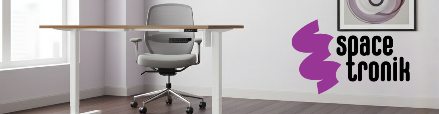 Elektryczny stelaż biurkowy Spacetronik Ergoline SPE-124W biały z regulacją wysokości