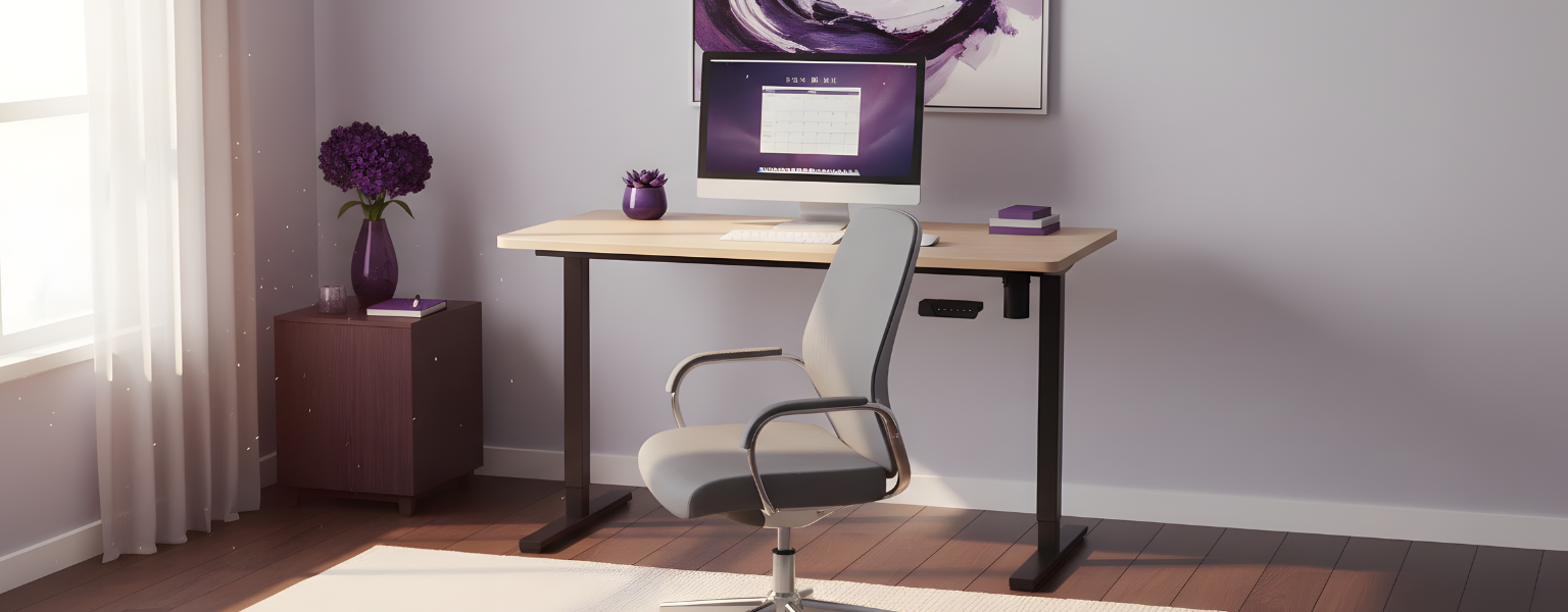 Elektryczny stelaż biurkowy Spacetronik Ergoline SPE-124B czarny