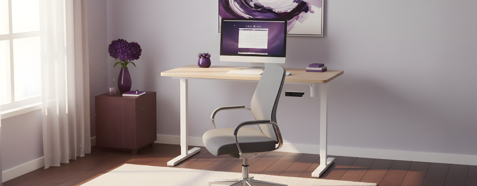 Elektryczny stelaż biurkowy Spacetronik Ergoline SPE-124W biały