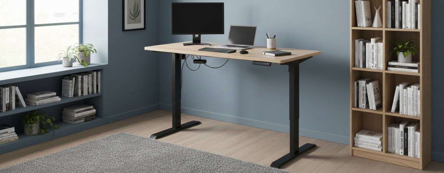 Spacetronik SPE-142B stelaż elektryczny do biurka ergonomiczne stanowisko pracy