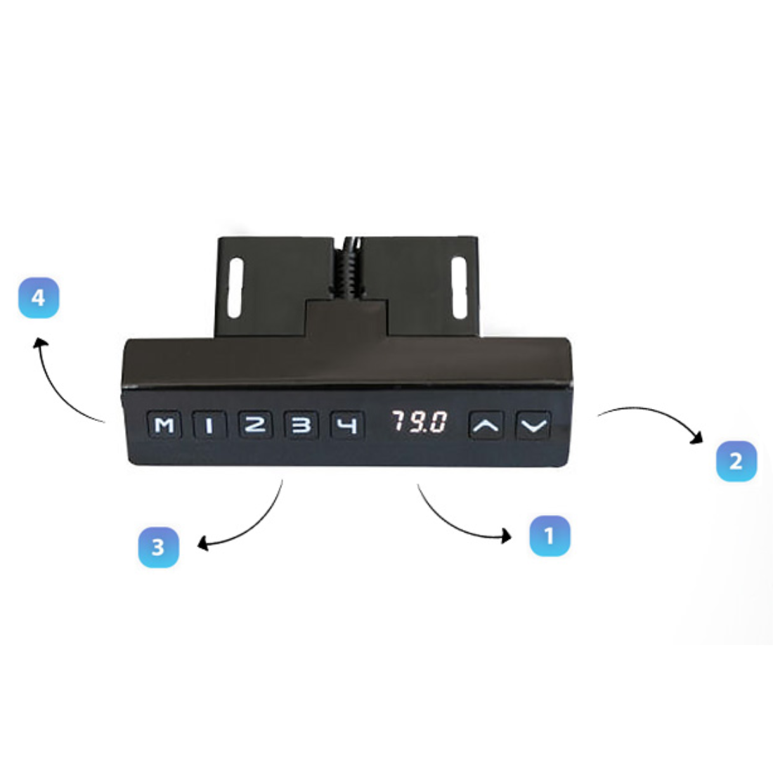 kontroler Spacetronik SPE-142W wyświetlacz LED pamięć 4 pozycji blokada