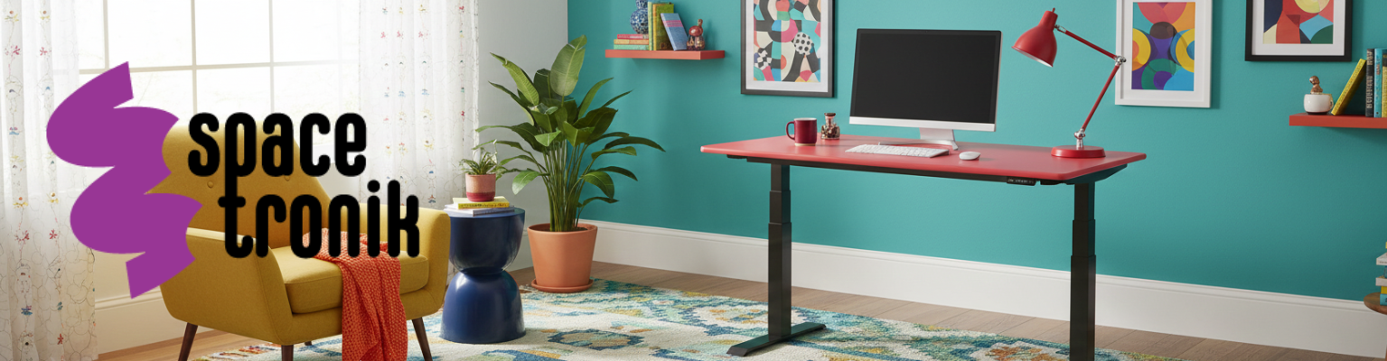 Stelaż elektryczny Spacetronik SPE-222OB + blat MDF premium malowany proszkowo