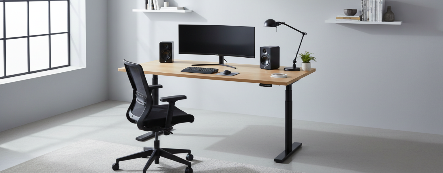 Elektryczny stelaż biurkowy Spacetronik SPE-227B – ergonomia i zdrowie