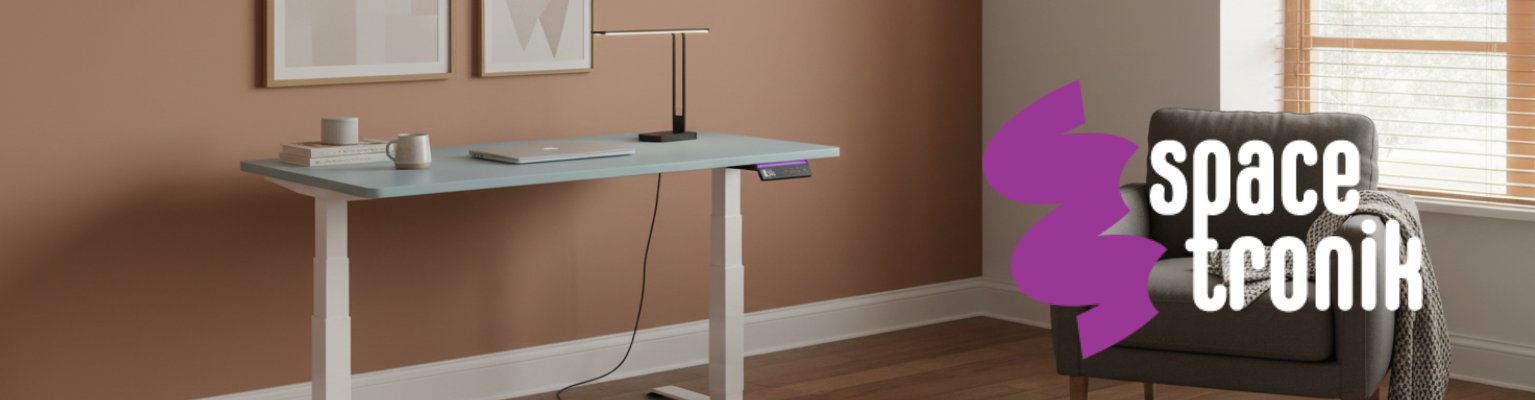 biurko elektryczne regulowane dwusilnikowe z pamięcią OLED antykolizyjne blat MDF malowany proszkowo