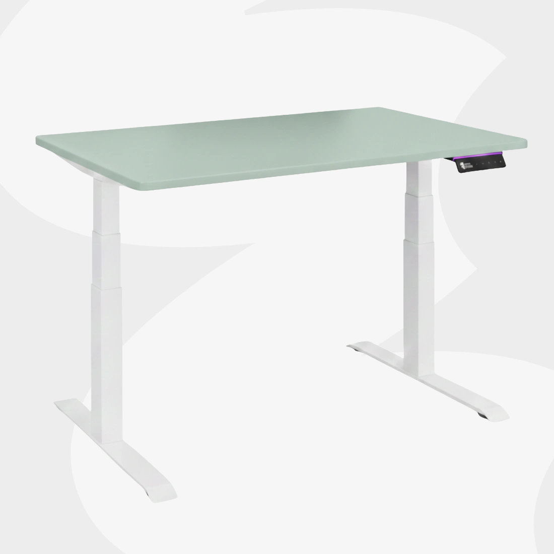 dwusilnikowy stelaż biurka elektrycznego stabilna konstrukcja OLED pamięć ustawień blat MDF premium