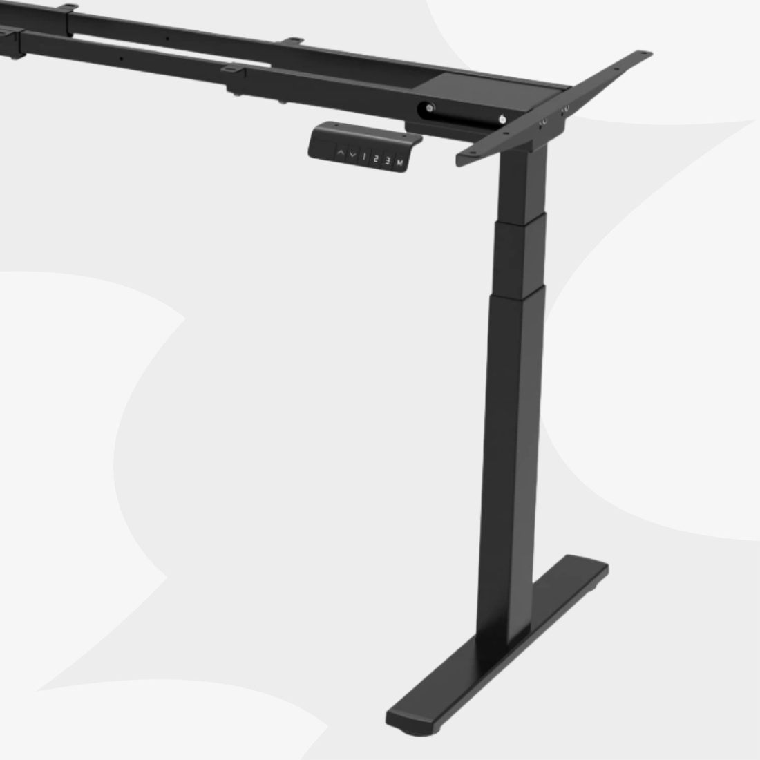 Stabilna stalowa konstrukcja stelaża biurkowego ERGO-MOTION 128