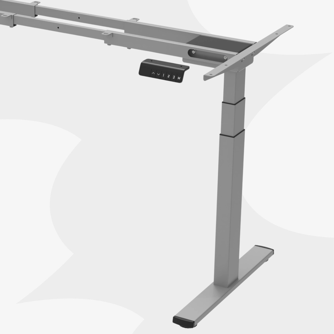 Stabilna stalowa konstrukcja stelaża biurkowego ERGO-MOTION 128