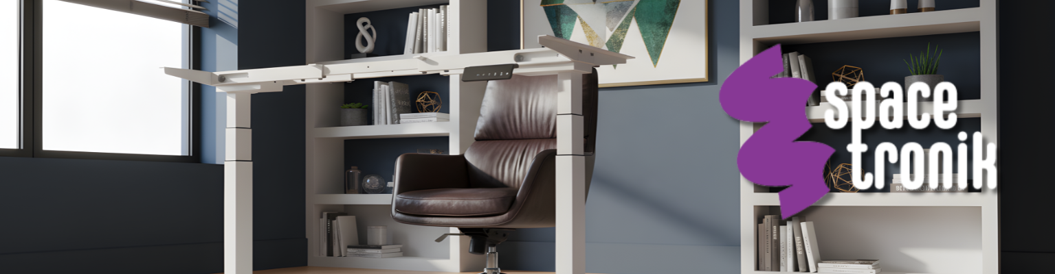 Spacetronik SPE237W biały elektryczny stelaż biurkowy