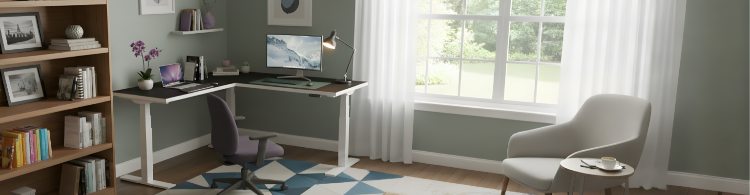 Elektryczny stelaż do biurka Spacetronik SPE-323TW biały 3w1 (V/L/I)