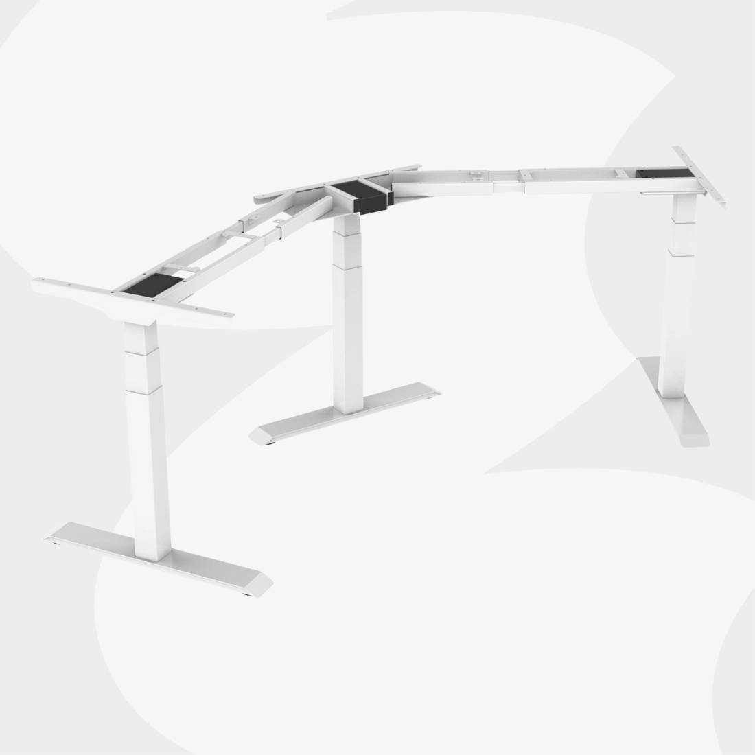 Elektryczny stelaż do biurka Spacetronik SPE-323TW biały 3w1