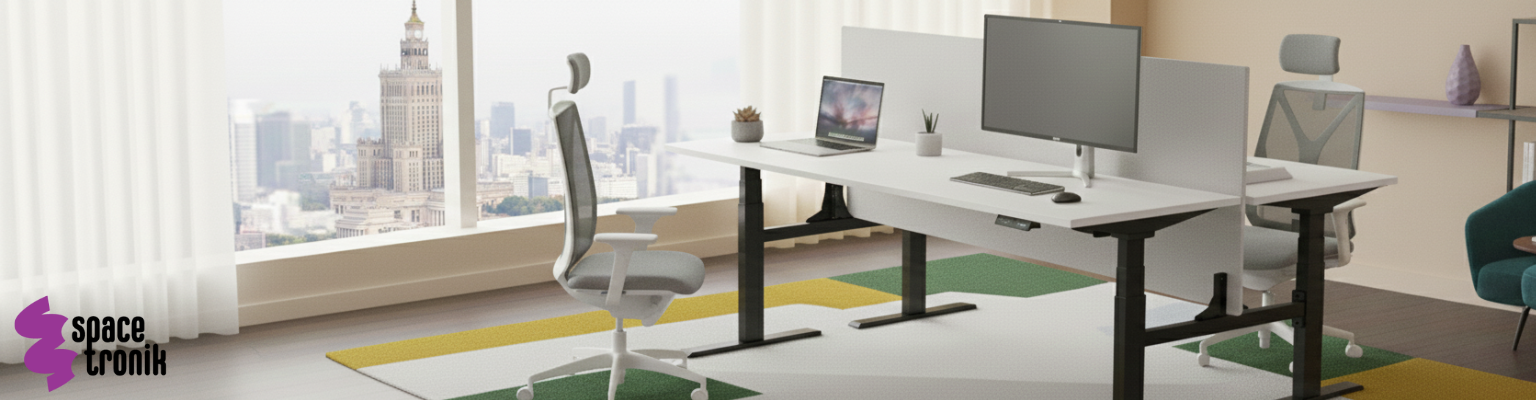 Podwójny stelaż do biurka elektrycznego Spacetronik SPE-440B