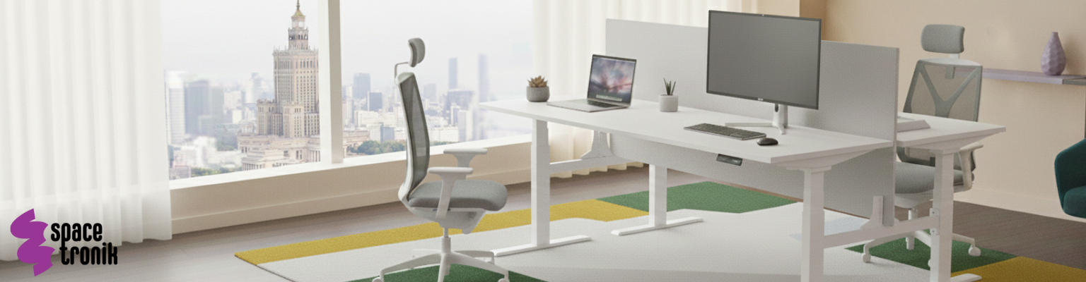 Podwójny stelaż do biurka elektrycznego Spacetronik SPE-440W