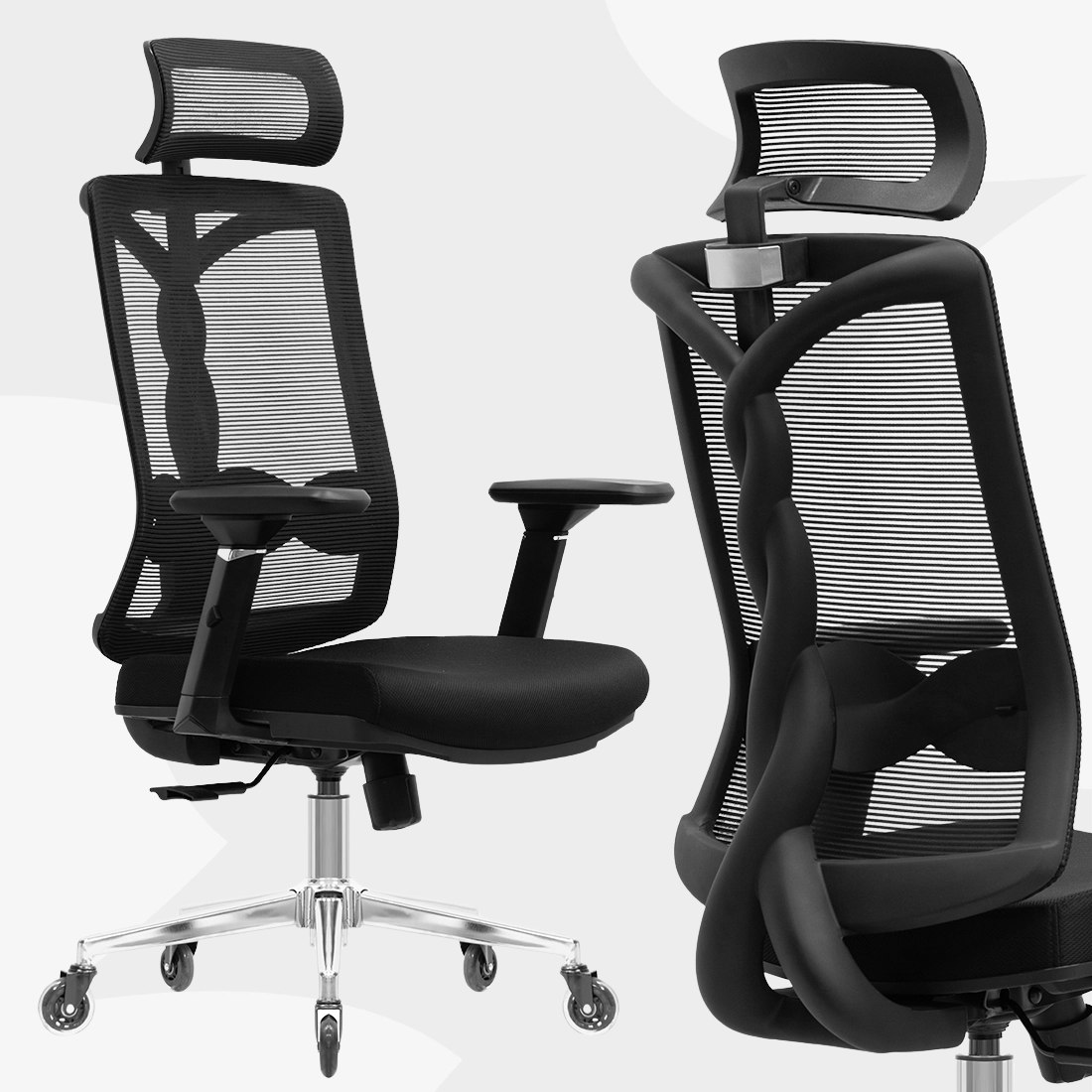 Fotel biurowy ergonomiczny Spacetronik Spiro z mechanizmem synchronicznym