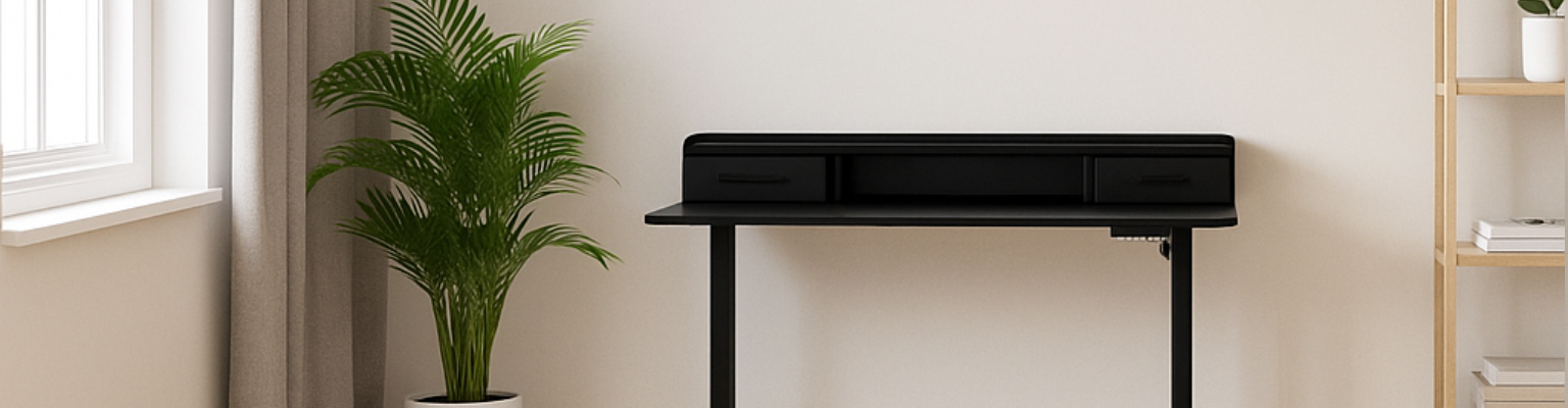 Biurko elektryczne SPEF134BB 120×60 z szufladą i USB