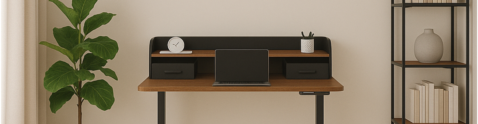 Biurko elektryczne SPEF133BM 120×60 z szufladą i USB